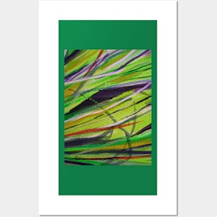 Abstract Grass 1 Digitally Enhanced 3 Posters and Art